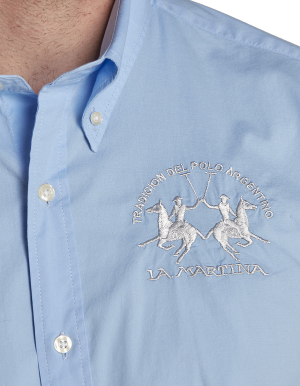 Men's regular-fit cotton shirt - La Martina - Official Online Shop