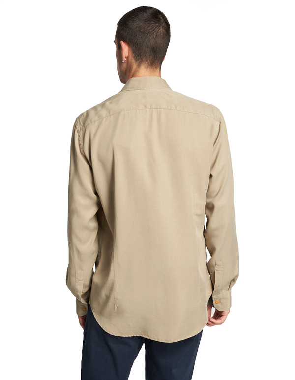 Plain-coloured Tencel shirt | La Martina - Official Online Shop