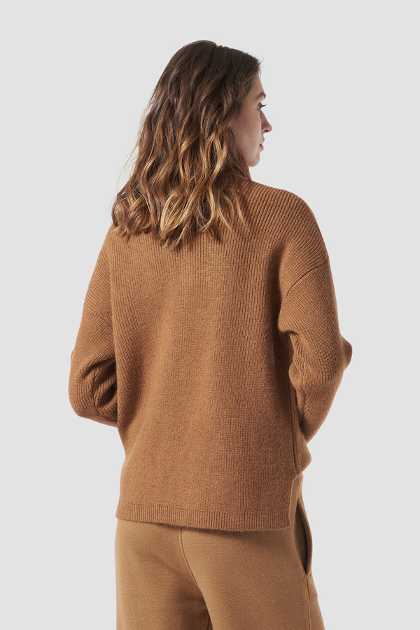 Rib-knit V-neck sweatshirt | La Martina - Official Online Shop