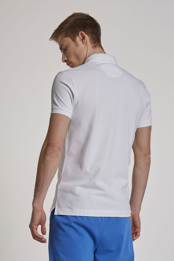 Herren-Poloshirt aus Stretch-Baumwolle mit kurzen Ärmeln im Slim Fit | La Martina - Official Online Shop