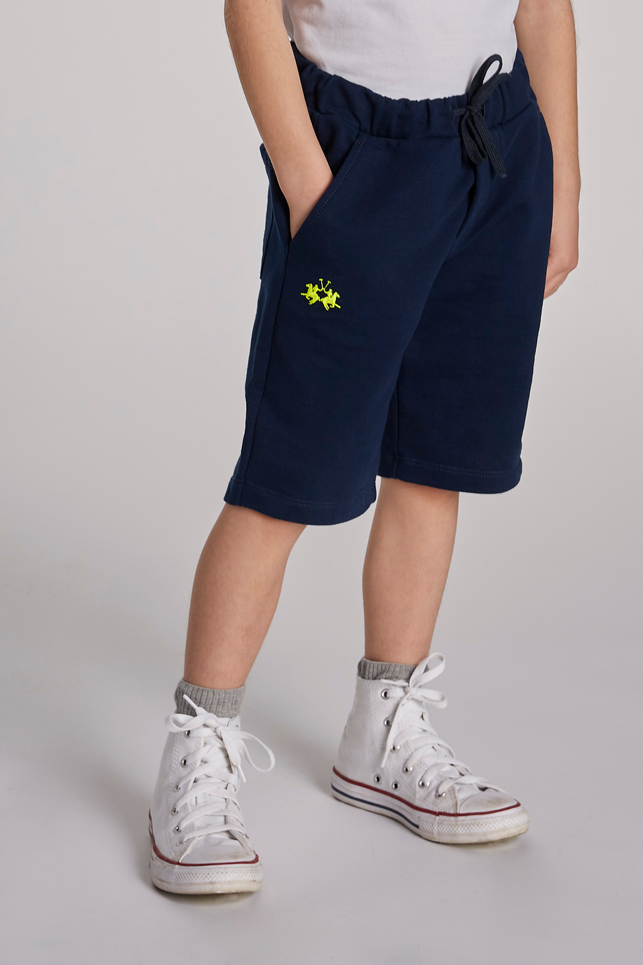 Solid jogger shorts - Kids | La Martina - Official Online Shop