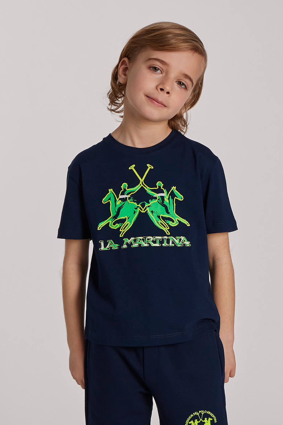 Camiseta de manga corta lisa - Niño | La Martina - Official Online Shop
