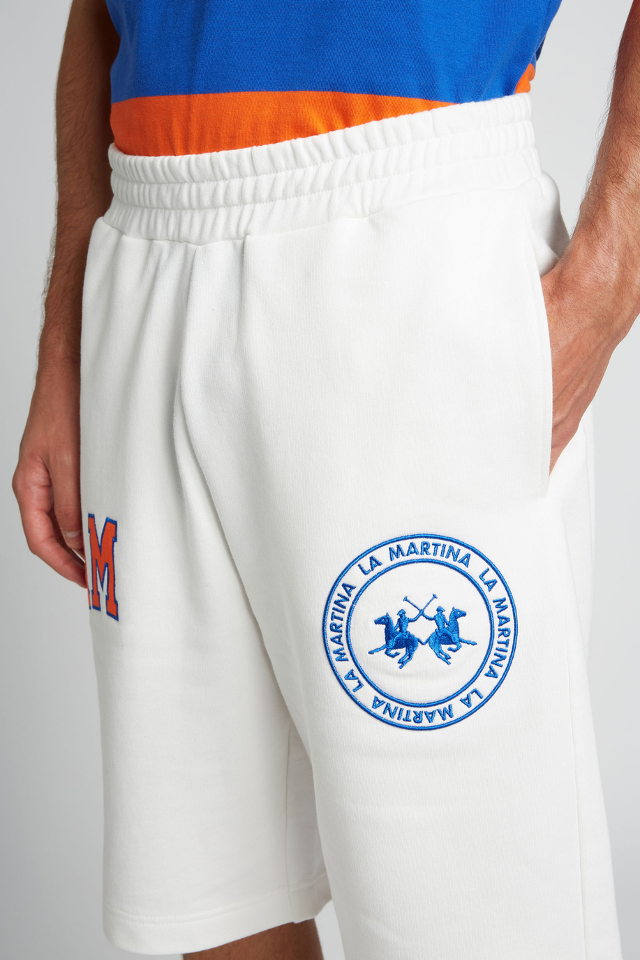 Oversized 100% cotton Bermuda shorts