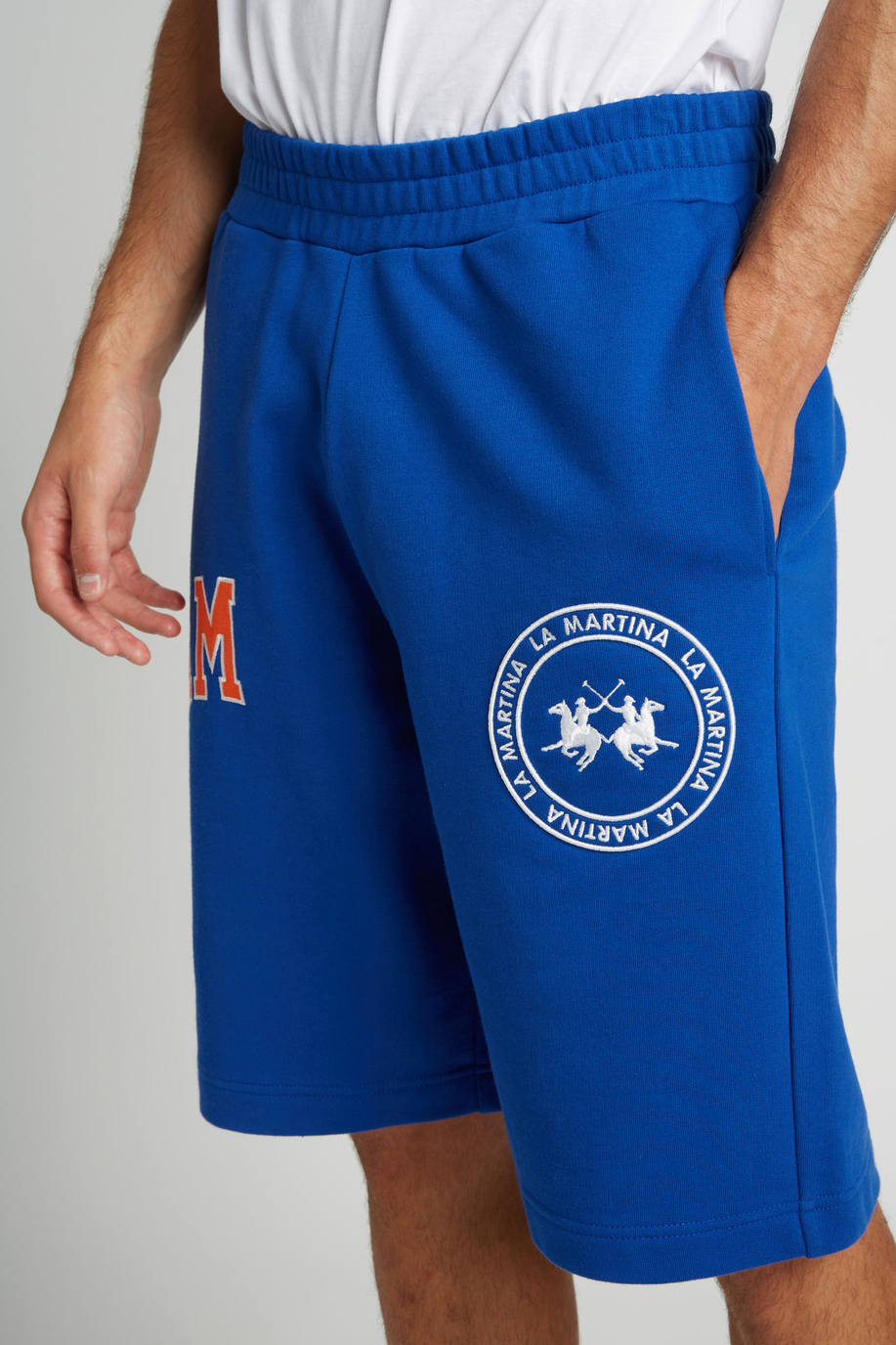 Oversized 100% cotton Bermuda shorts