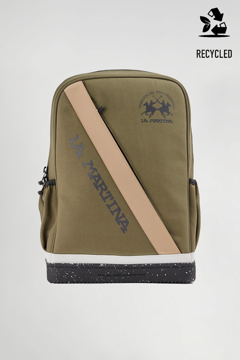 Vegan Nubuck leather and Cordura backpack - Man leather goods | La Martina - Official Online Shop