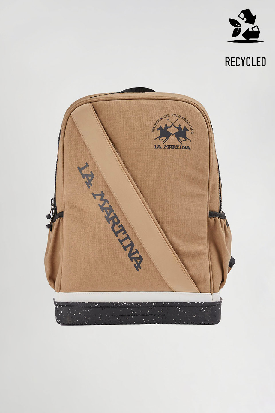 Vegan Nubuck leather and Cordura backpack - Man leather goods | La Martina - Official Online Shop