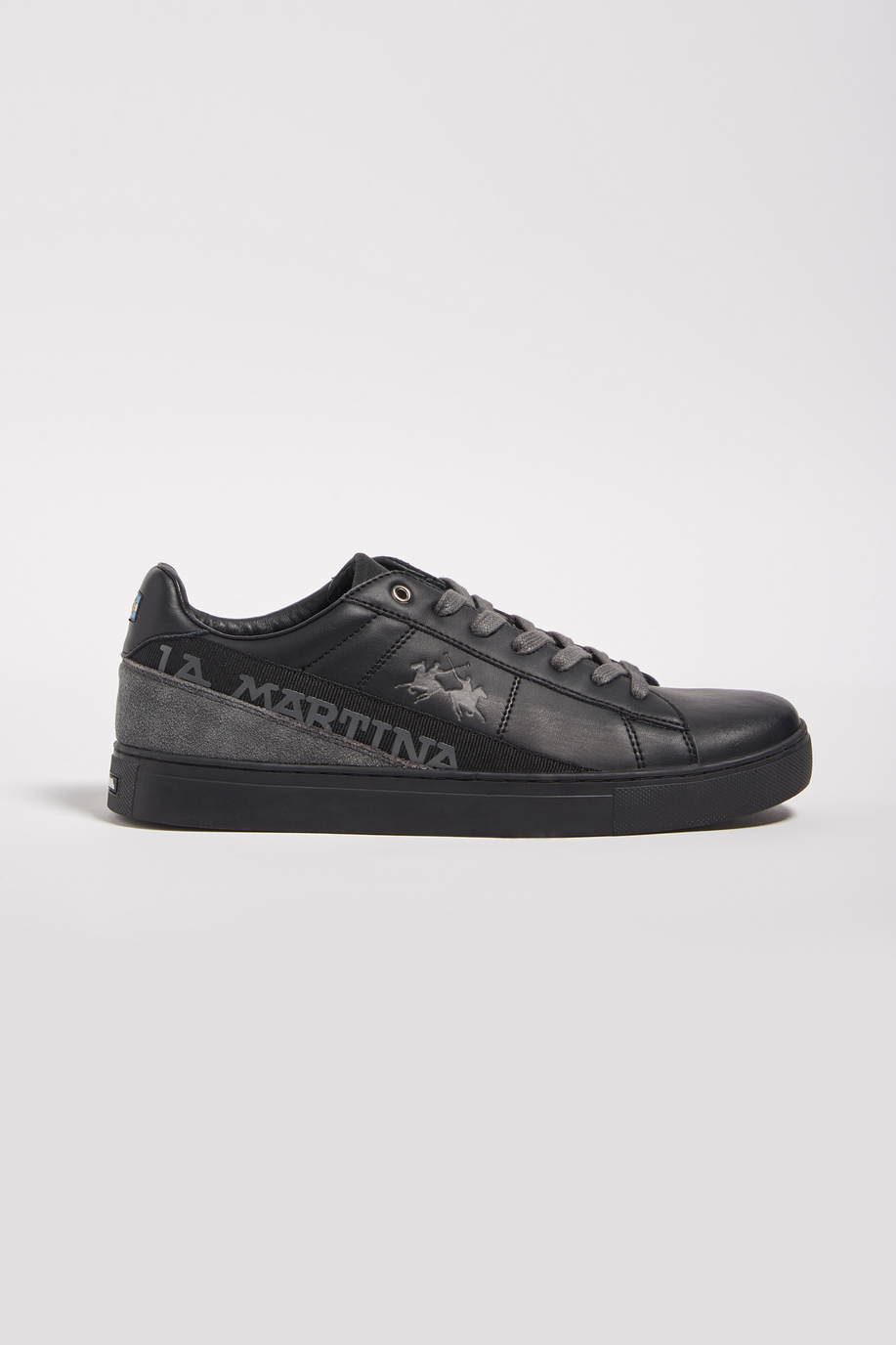 Two-tone leather sneakers - Varsity Match | La Martina - Official Online Shop