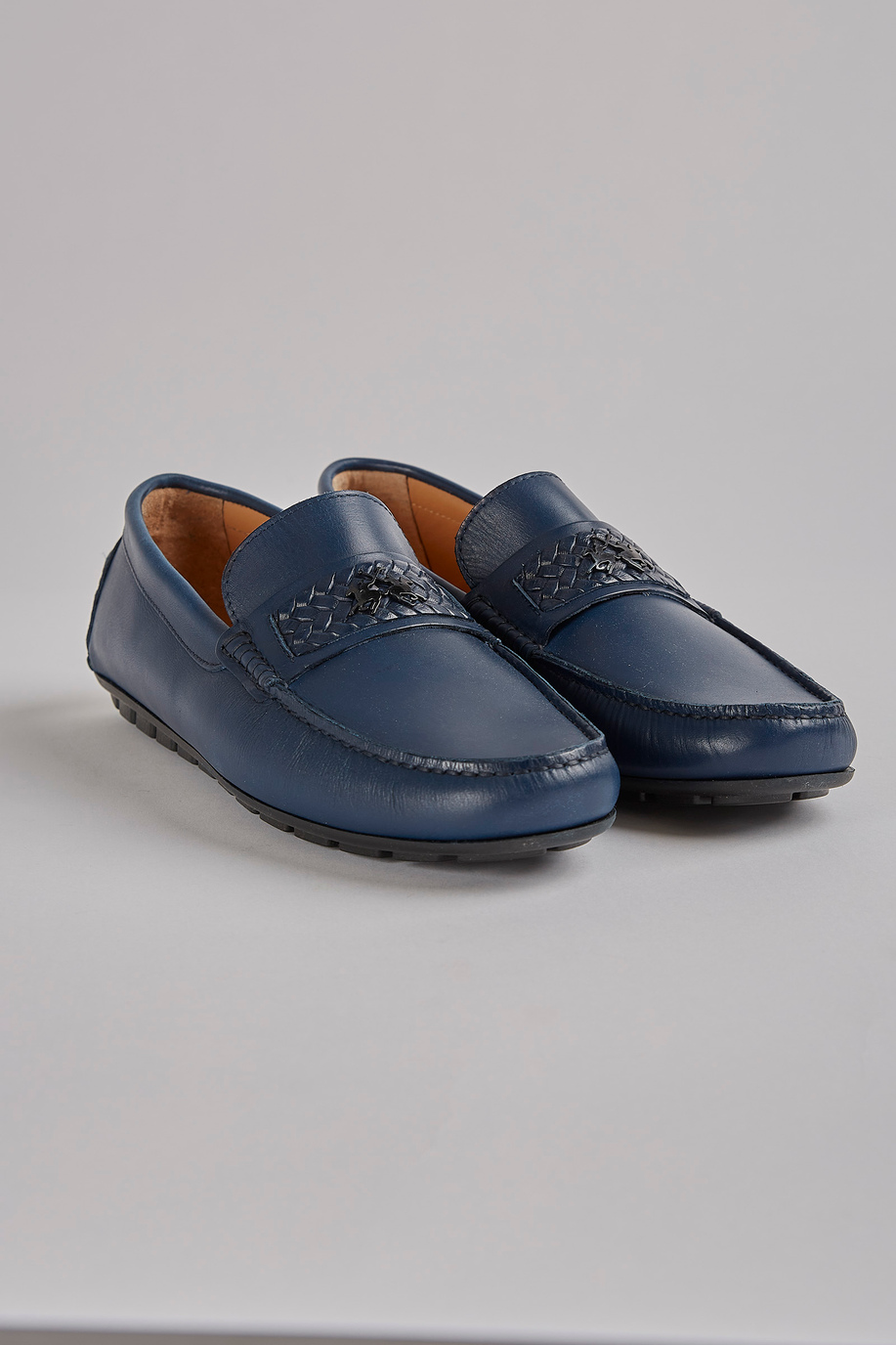 Hand-stitched leather loafer