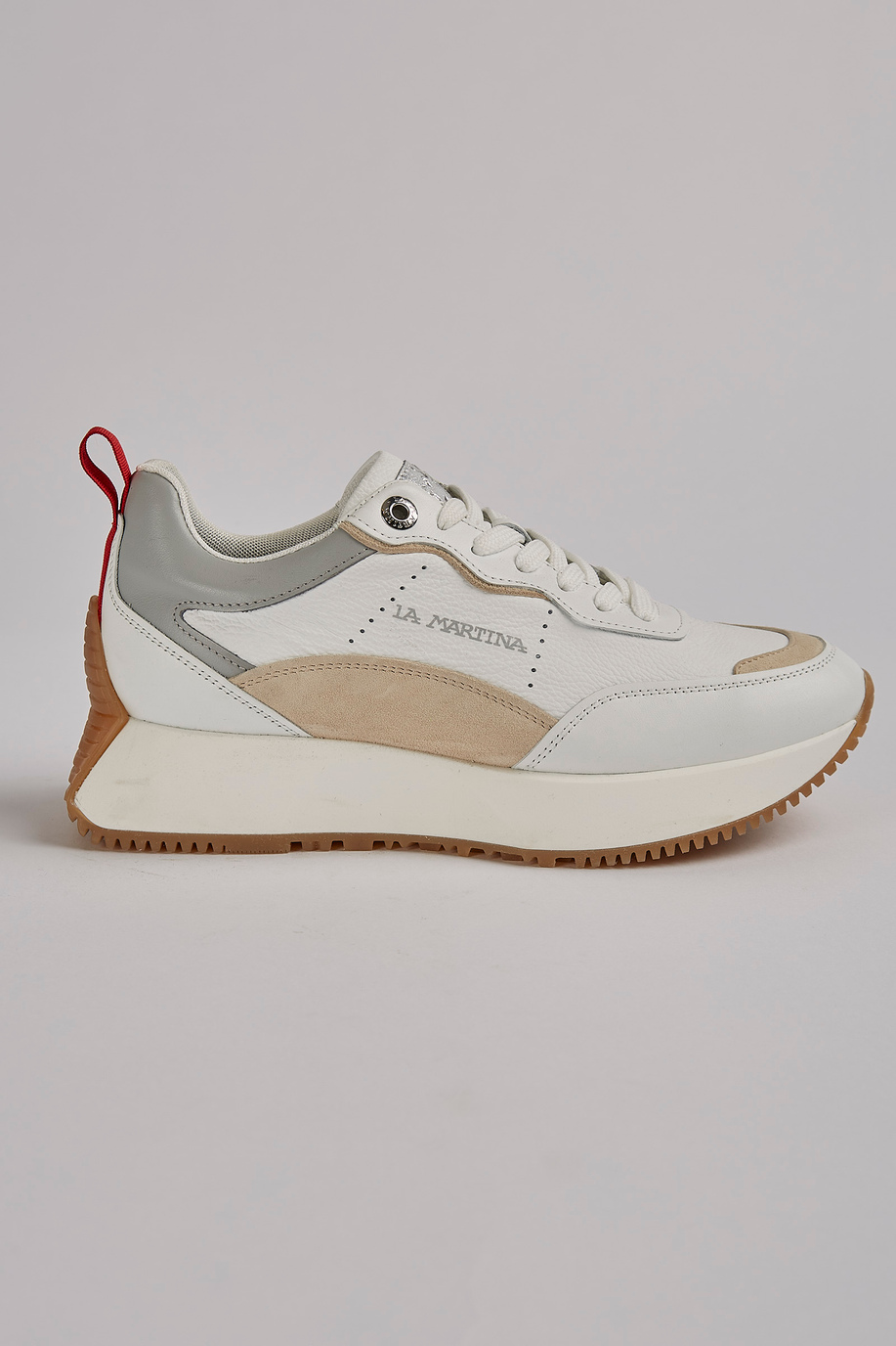 Mixed material sneaker - Woman shoes | La Martina - Official Online Shop