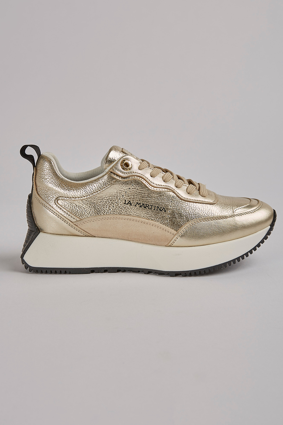 Sneaker aus gemischtem Material - Damen schuhe | La Martina - Official Online Shop