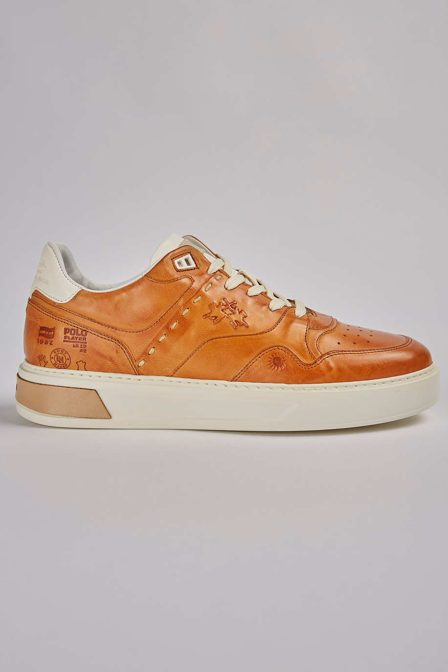 Eco-vegetable leather sneaker - -40% | step 3 | us | La Martina - Official Online Shop