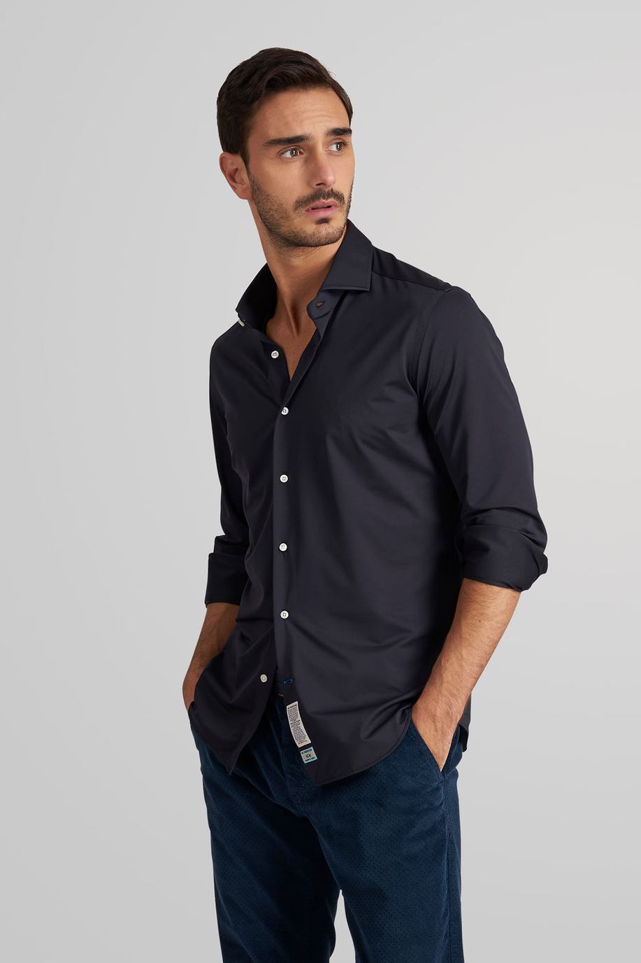 Custom-fit 100% cotton shirt | La Martina - Official Online Shop