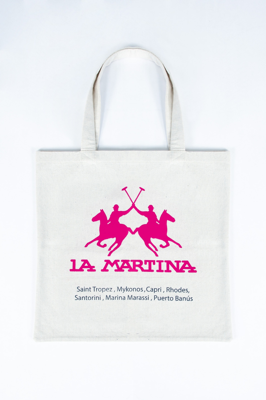 Borsa unisex modello tote in canvas con doppio manico - Summer Tour | La Martina - Official Online Shop