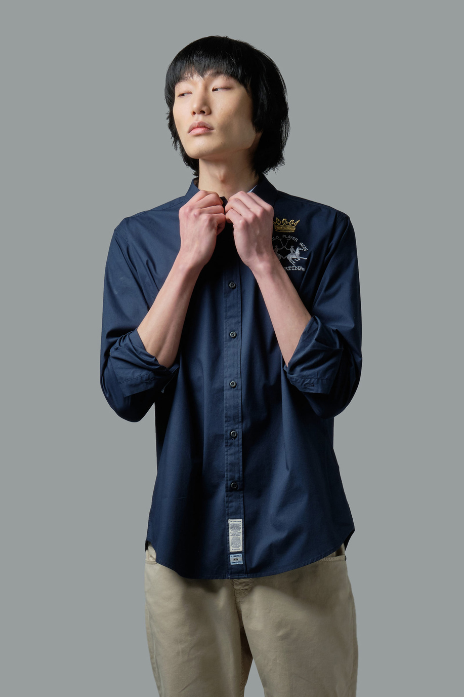 Camicia in cotone elasticizzato regular fit | La Martina - Official Online Shop