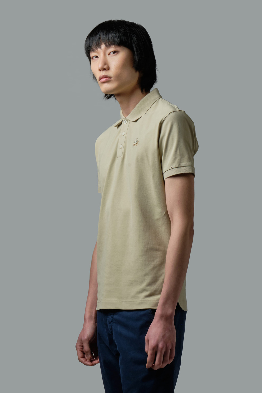 Poloshirt aus Stretch-Piqué Slim Fit