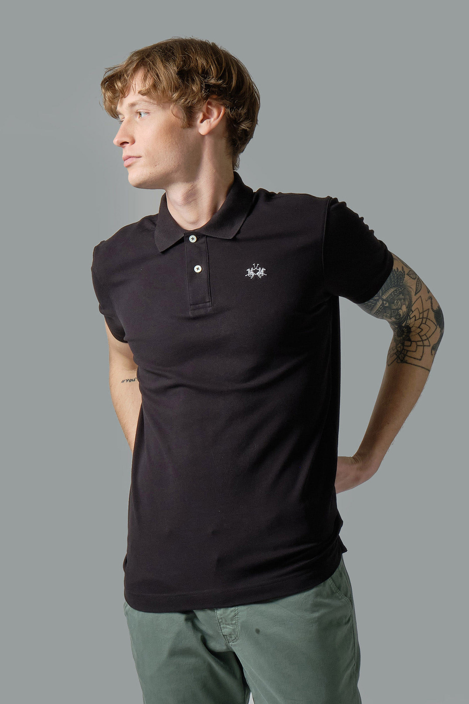 Slim-fit stretch piqué polo shirt | La Martina - Official Online Shop