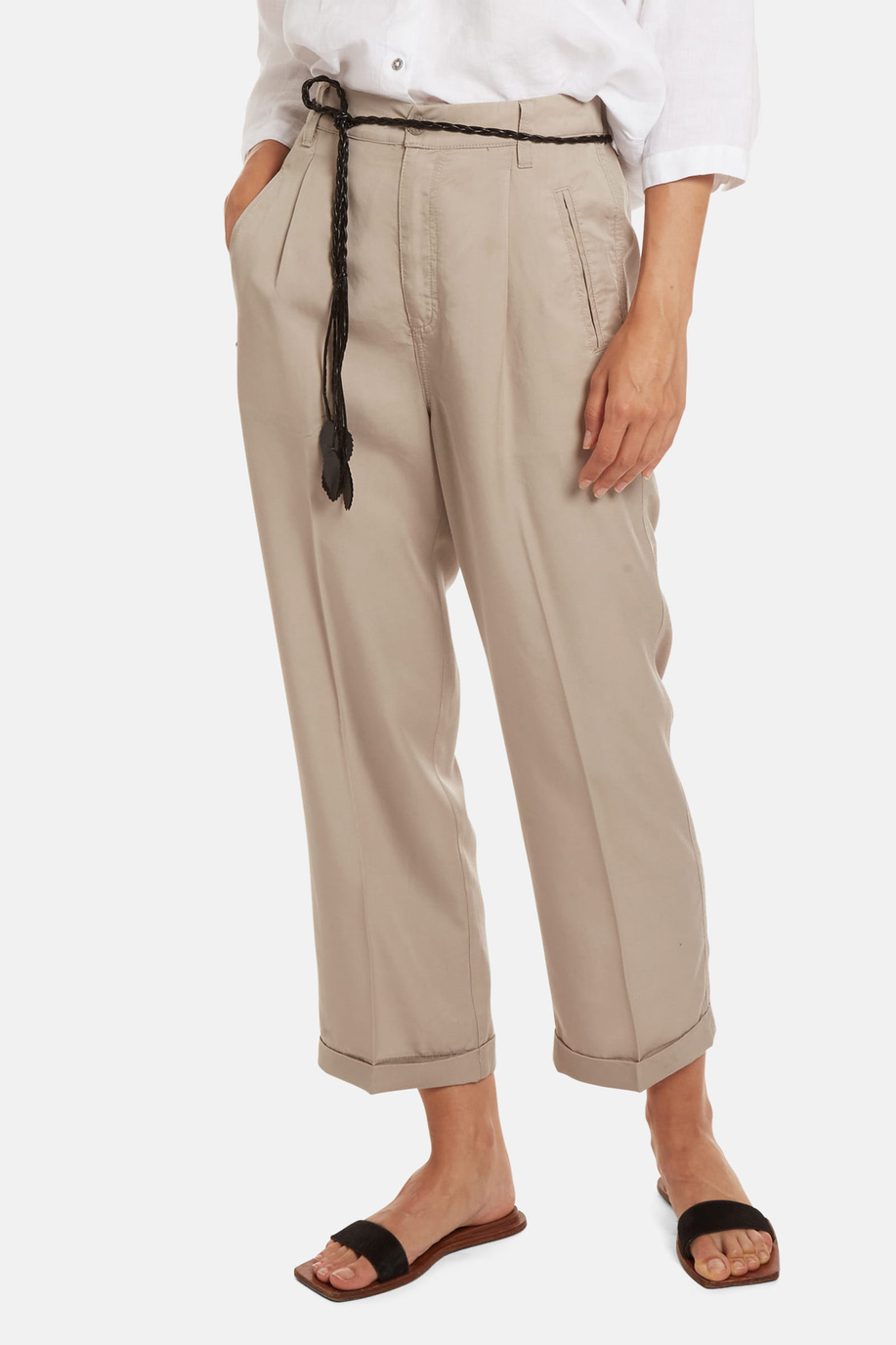 Regular-fit lyocell trousers | La Martina - Official Online Shop