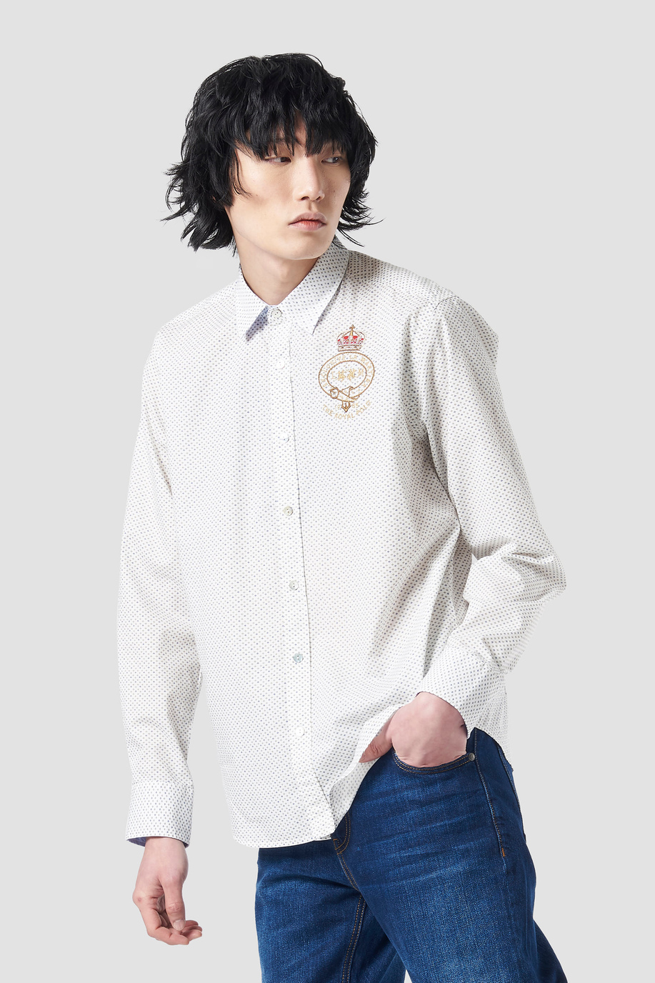 Plain-coloured cotton shirt - England | La Martina - Official Online Shop