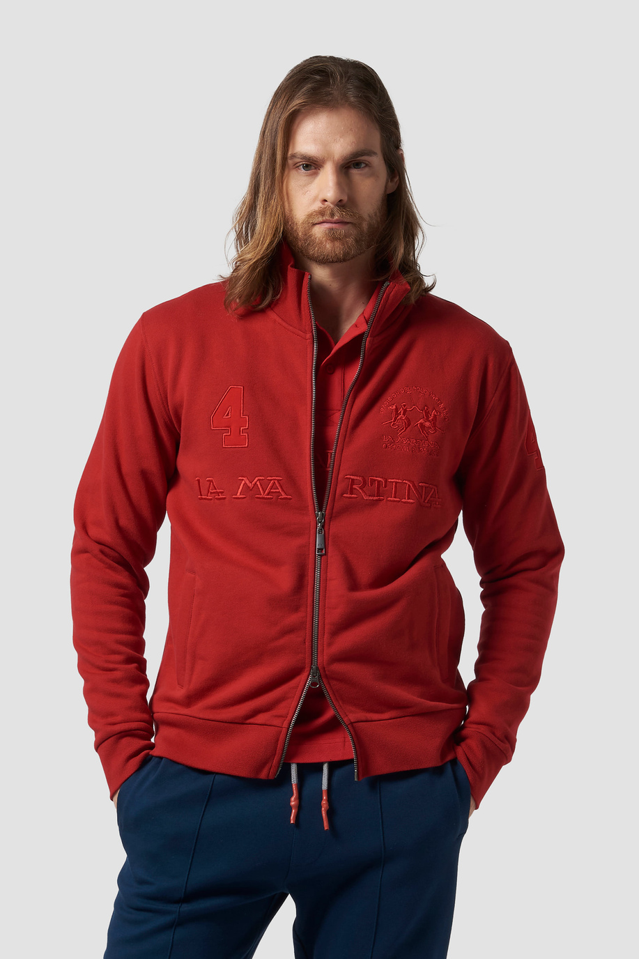 Cotton high-neck sweatshirt - Inspiration | La Martina - Official Online Shop
