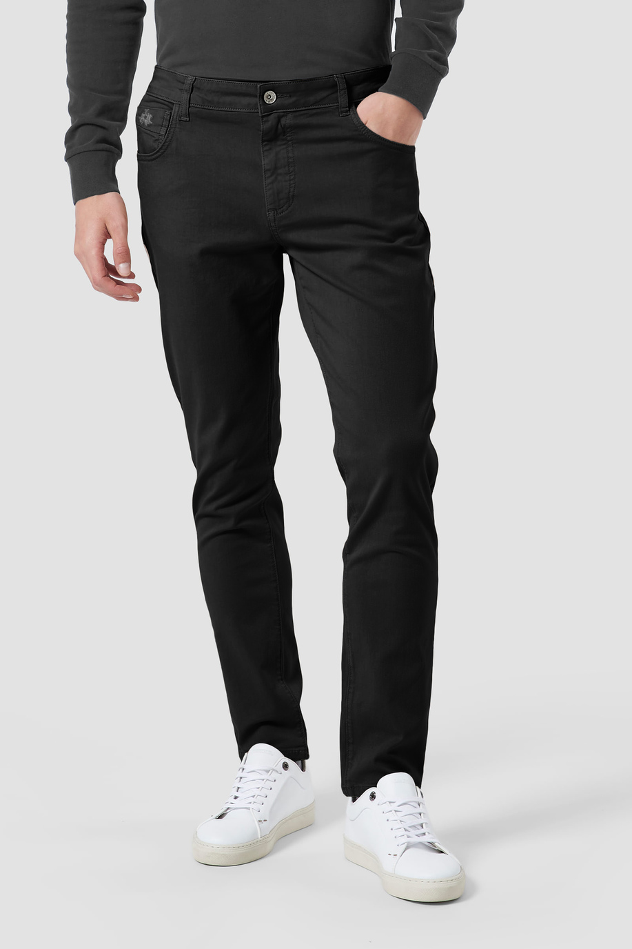 5-pocket stretch cotton trousers | La Martina - Official Online Shop
