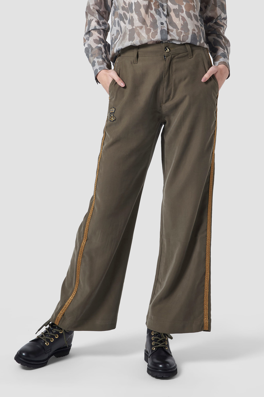 Pantalon chino en viscose stretch