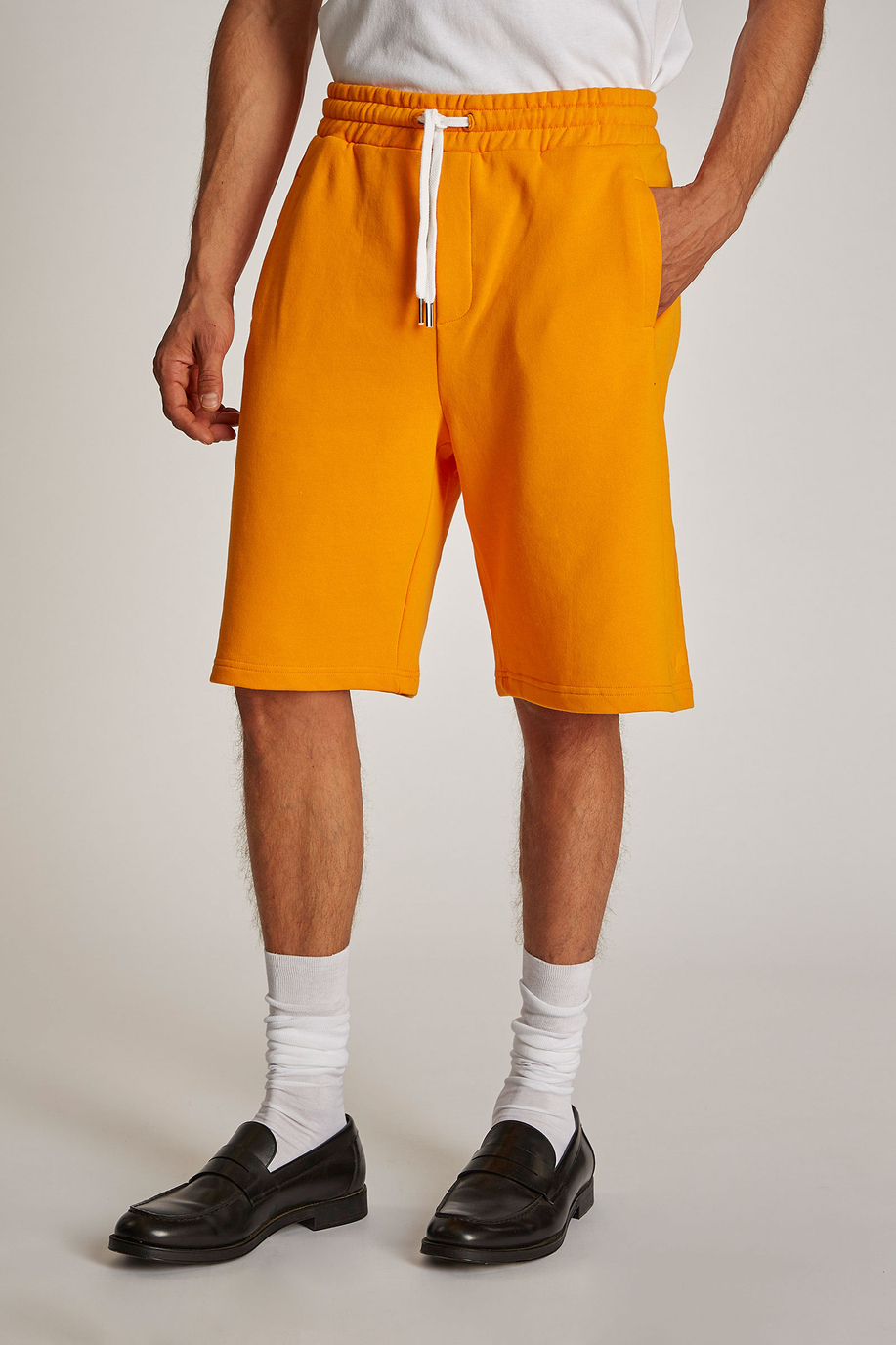 Men's oversized Bermuda shorts in 100% stretch cotton fabric - LMRTN | La Martina - Official Online Shop
