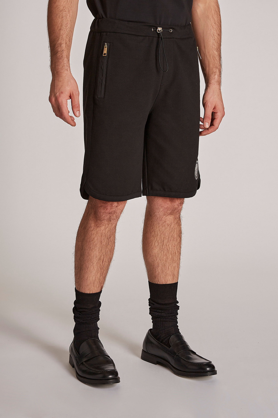 Regular-fit 100% cotton Bermuda shorts - Bermuda Shorts | La Martina - Official Online Shop