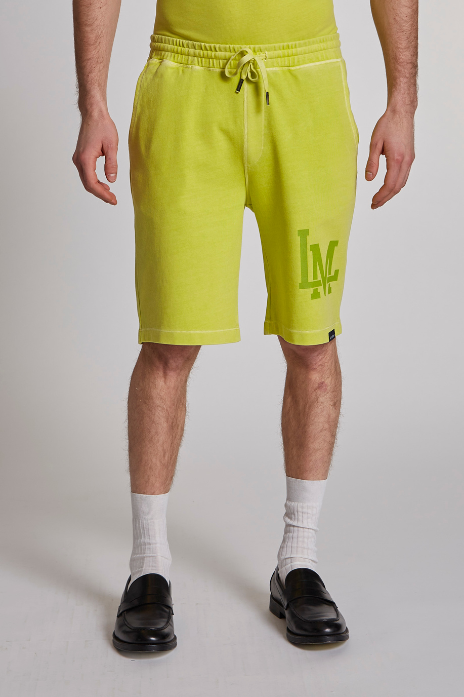 Men's comfort-fit cotton Bermuda shorts - Look | La Martina - Official Online Shop