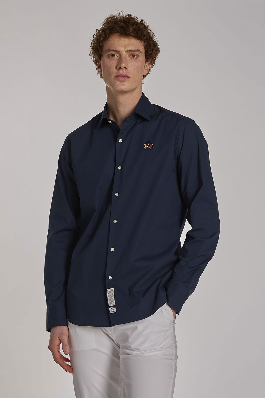 Men's long-sleeved slim-fit shirt - Shirts | La Martina - Official Online Shop