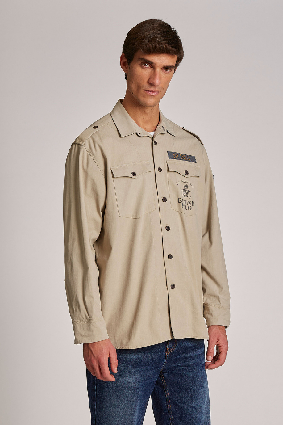 Men's long-sleeved regular-fit shirt - Shirts | La Martina - Official Online Shop