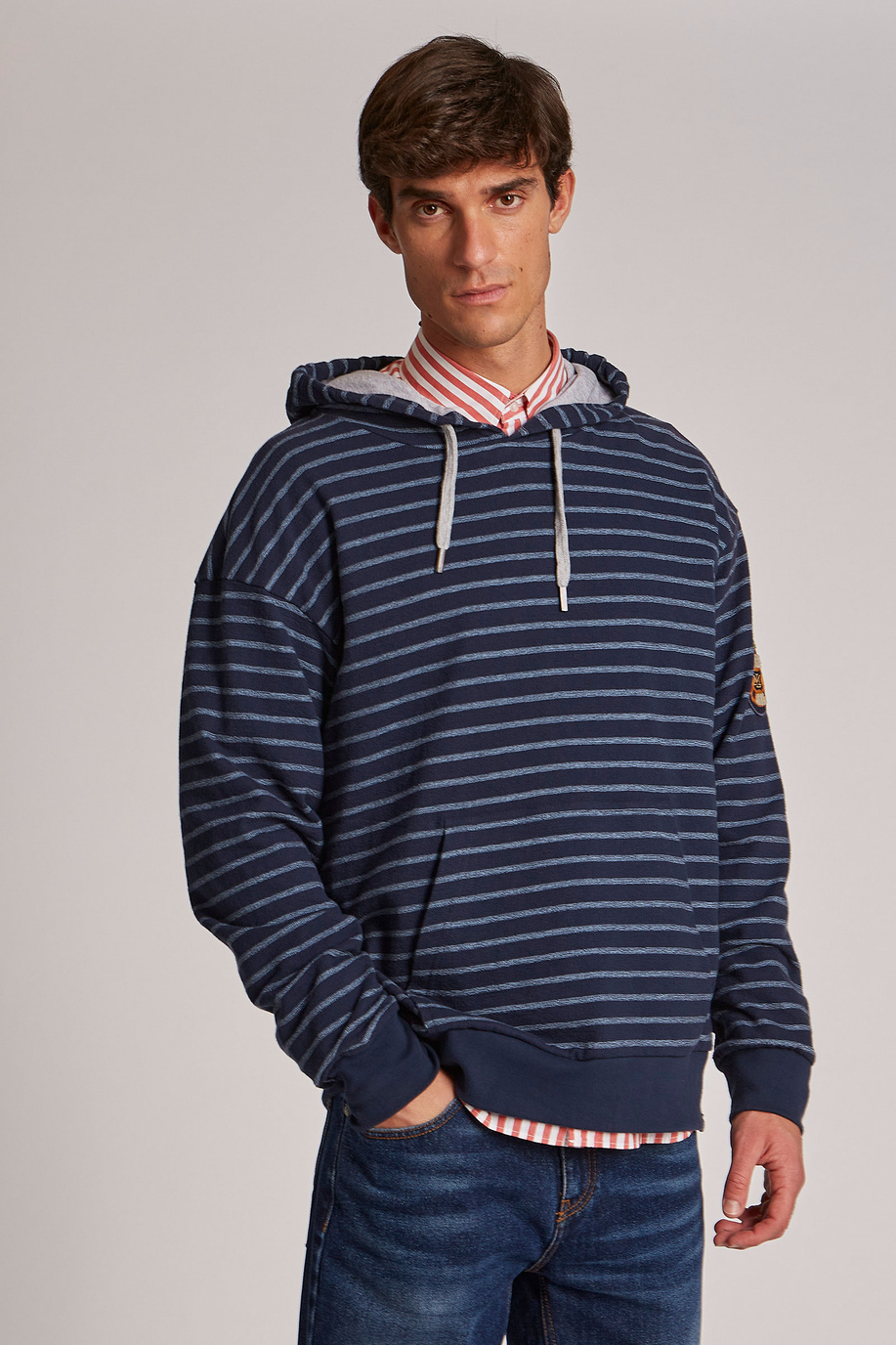 Men's comfort-fit cotton hoodie - Knitwear & Sweatshirts | La Martina - Official Online Shop