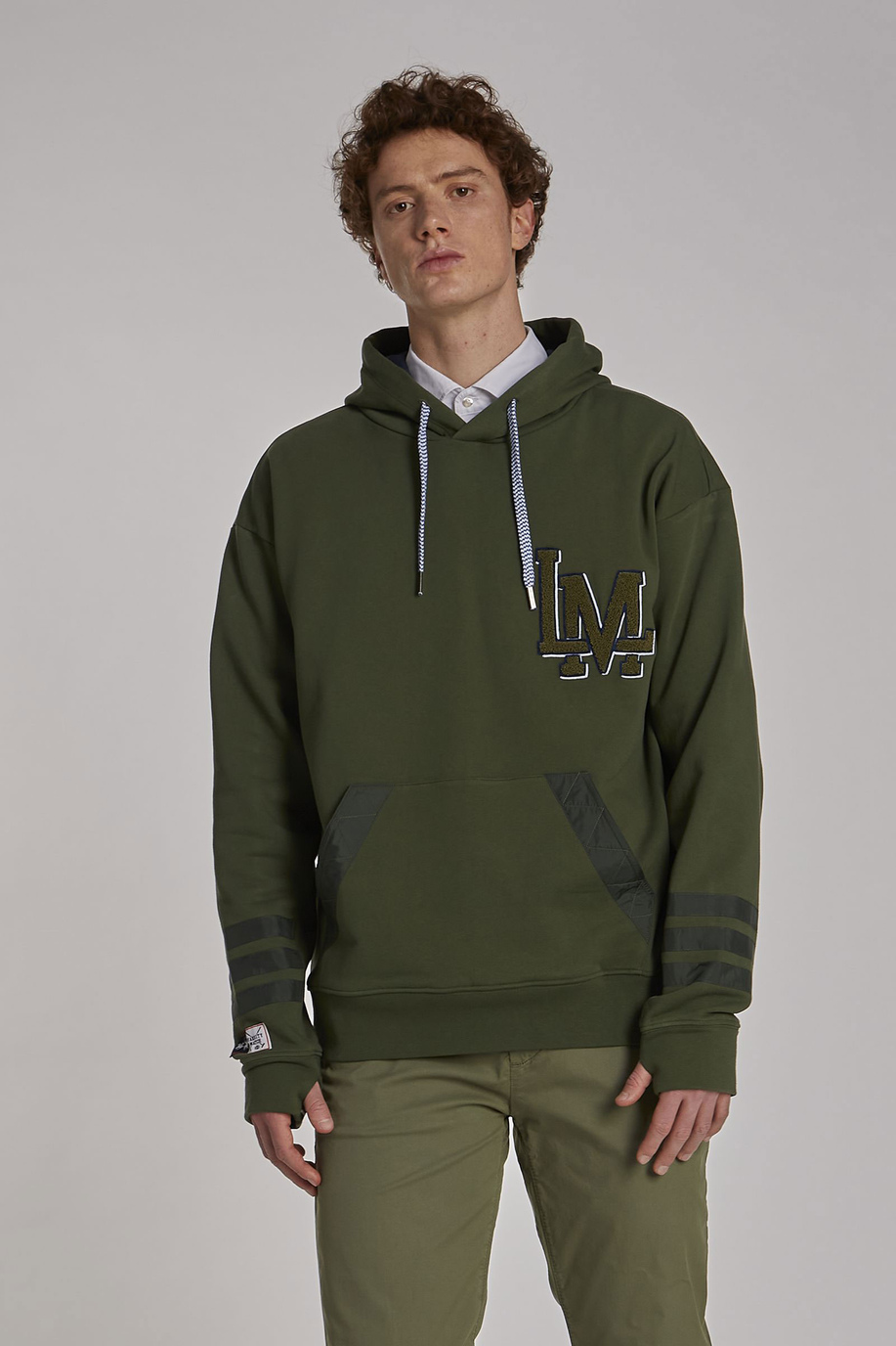 Men's comfort-fit cotton-blend hoodie - University | La Martina - Official Online Shop