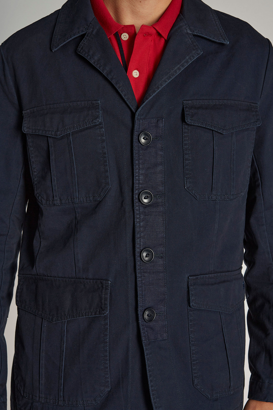 Men's regular-fit 100% cotton Saharan jacket