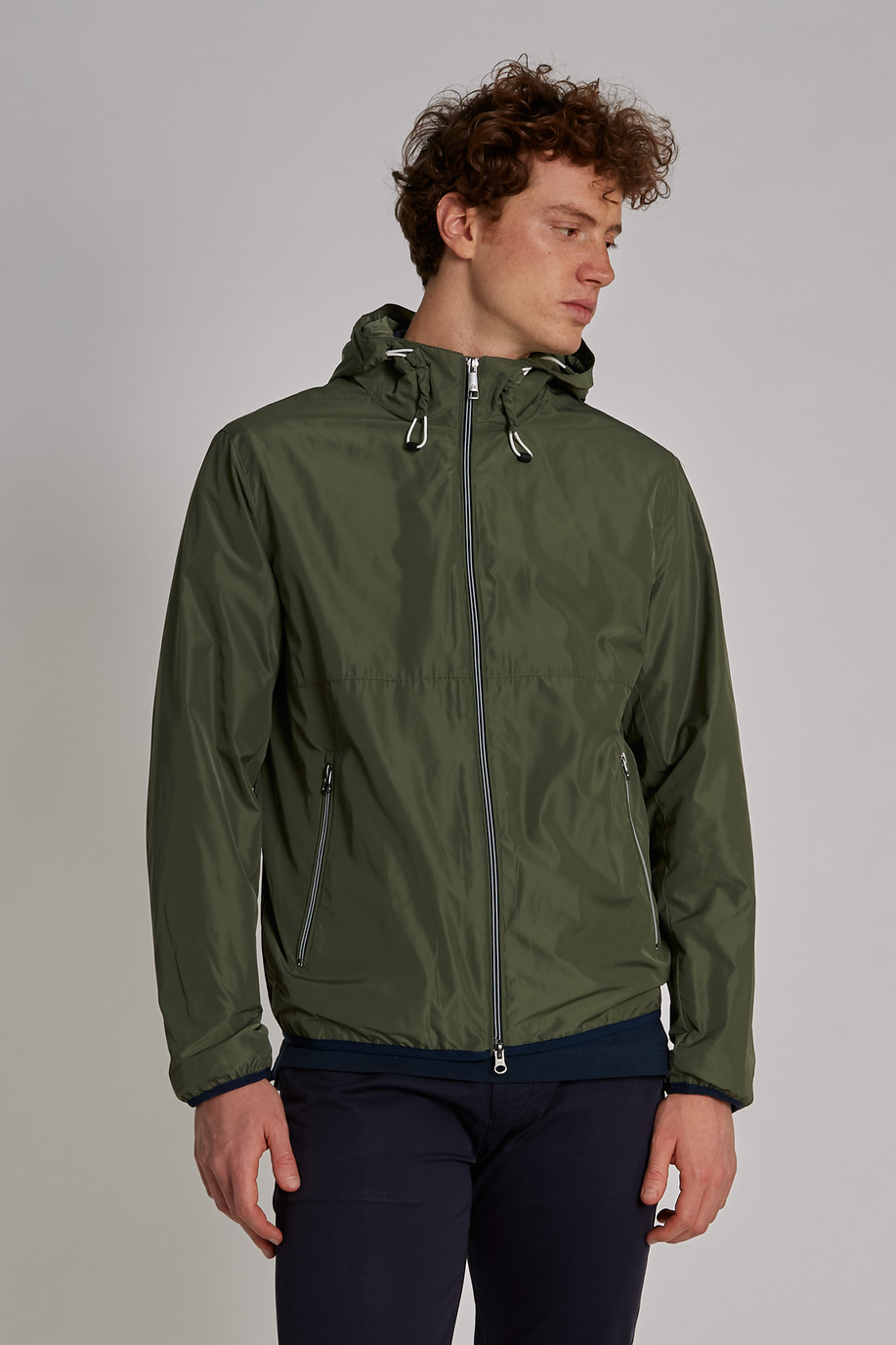 Men's long-sleeved regular-fit nylon jacket - Outerwear | La Martina - Official Online Shop