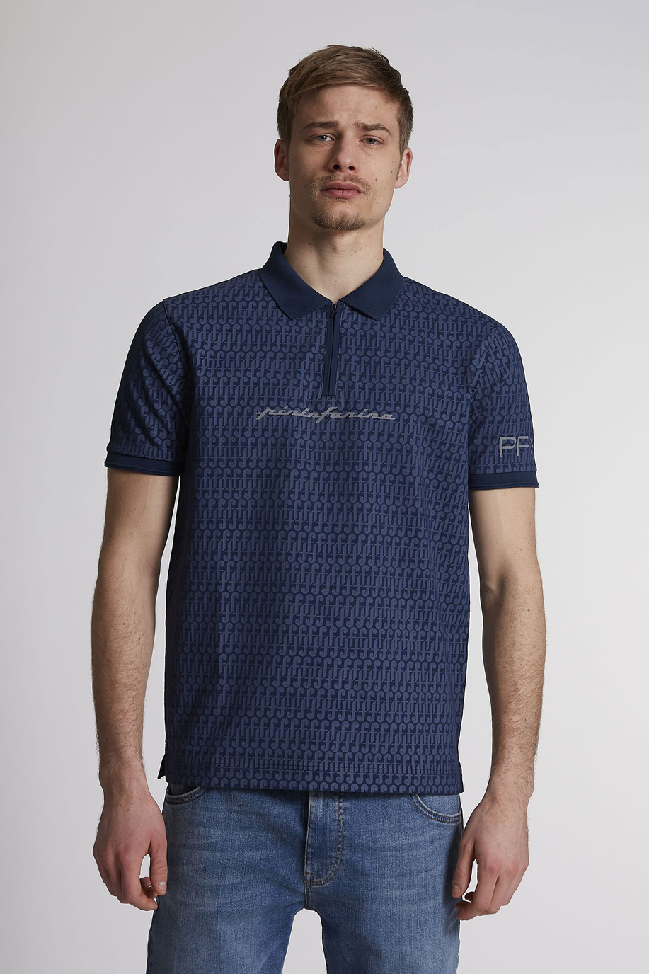 Men's short-sleeved regular-fit 100% cotton polo shirt - Pininfarina X La Martina | La Martina - Official Online Shop