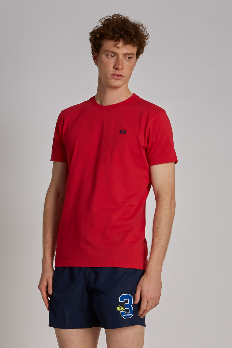 Men's short-sleeved regular-fit cotton T-shirt - Casual | La Martina - Official Online Shop