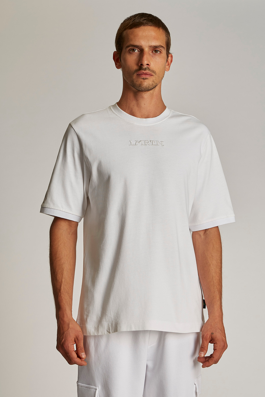 T-shirt homme en coton à manches courtes et coupe oversize - T-shirts | La Martina - Official Online Shop