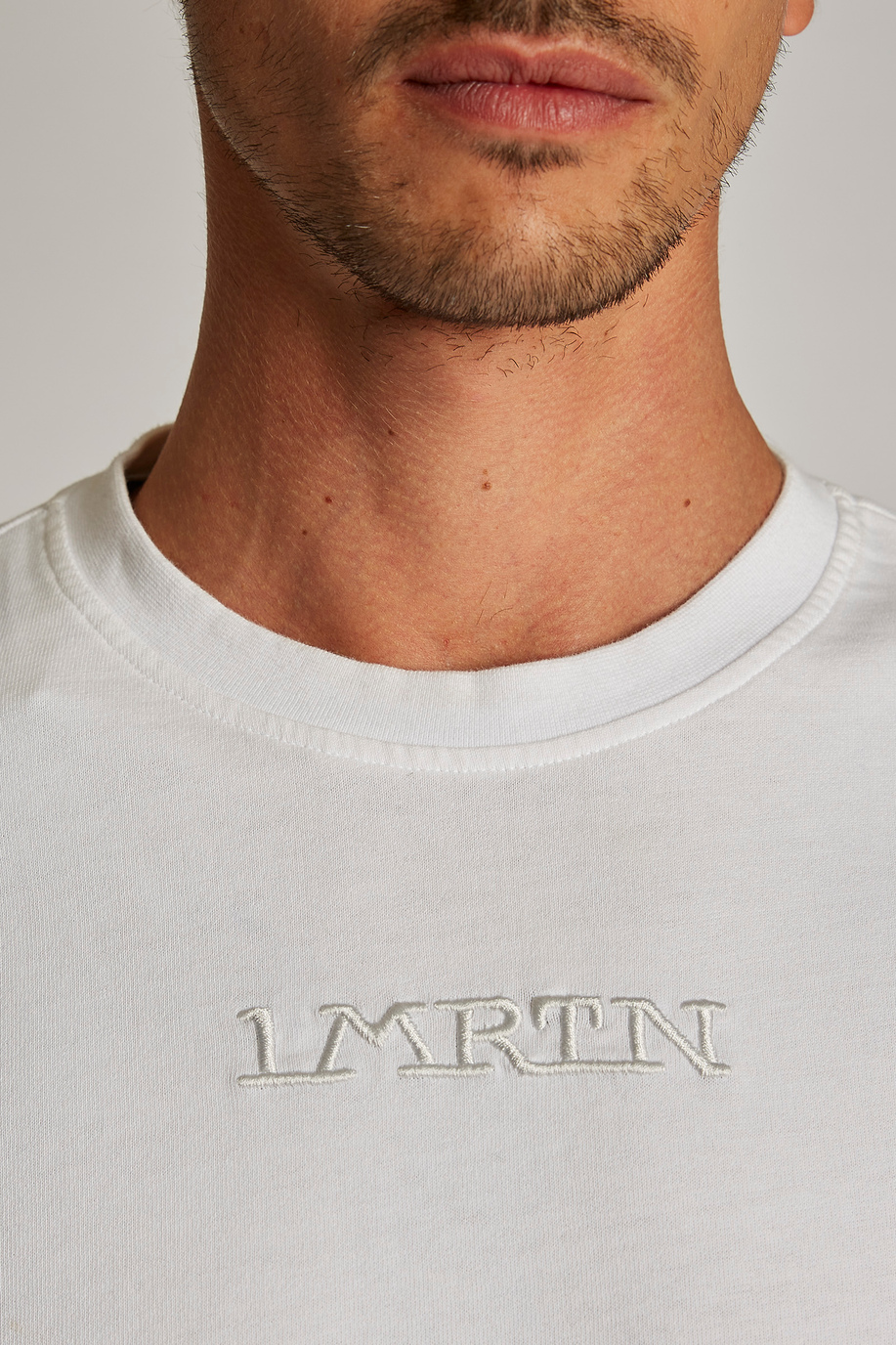 Camiseta de hombre de algodón de manga corta, modelo oversize