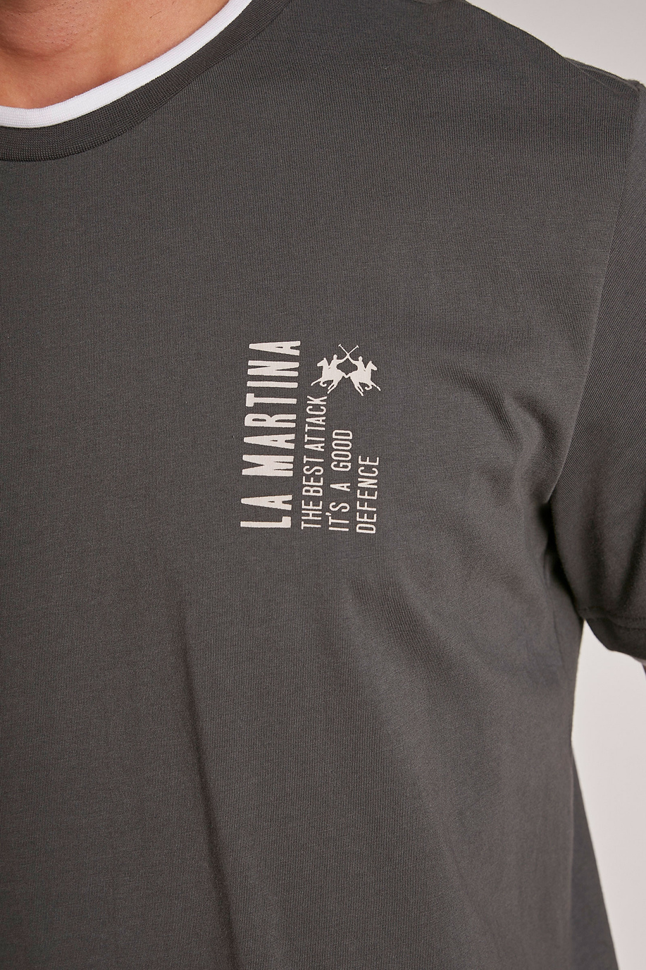 Men's short-sleeved regular-fit cotton T-shirt