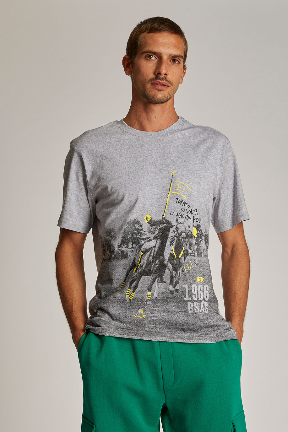 Men's regular-fit short-sleeved T-shirt - T-shirts | La Martina - Official Online Shop