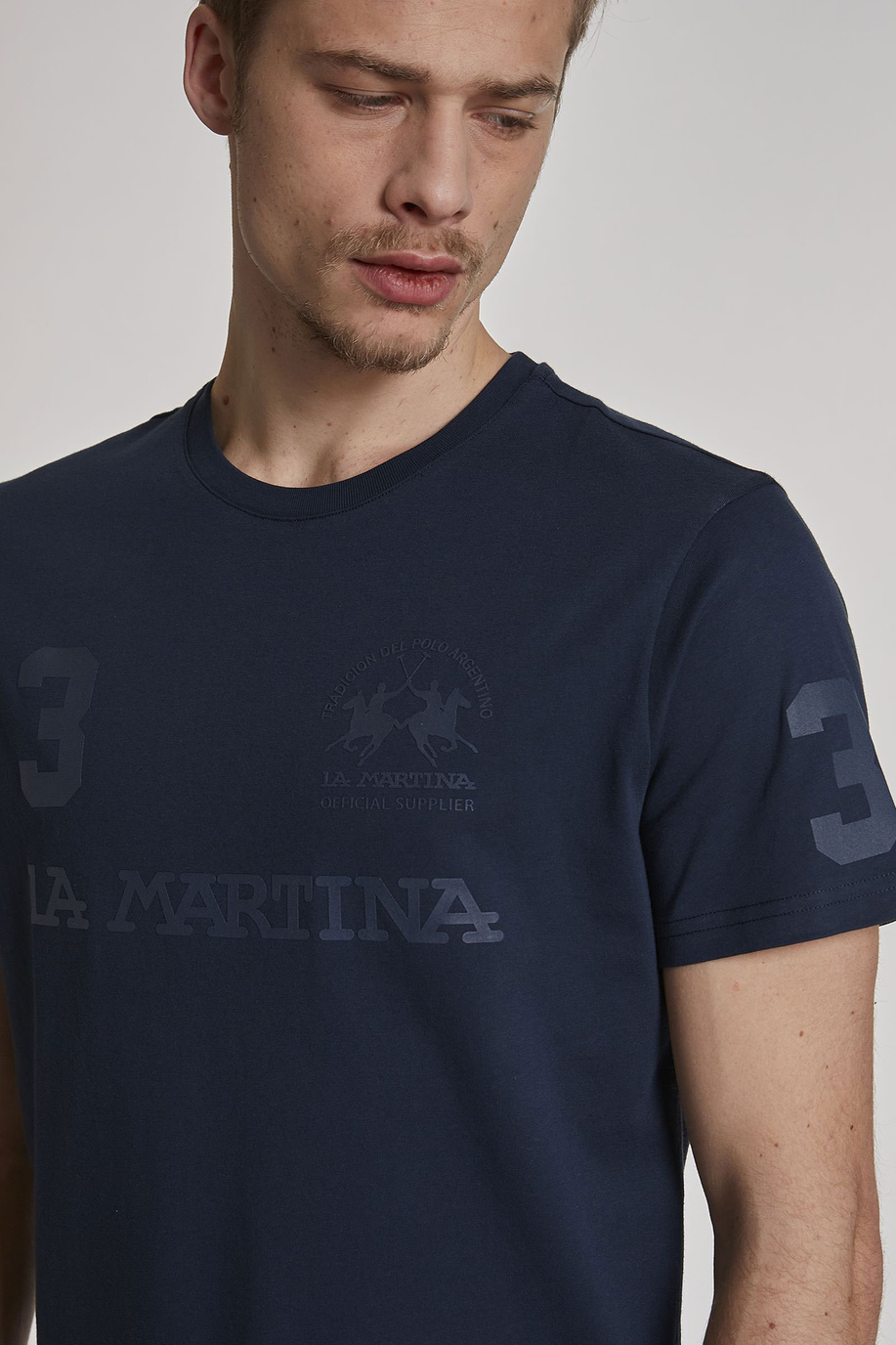 T-shirt da uomo a maniche corte in cotone regular fit
