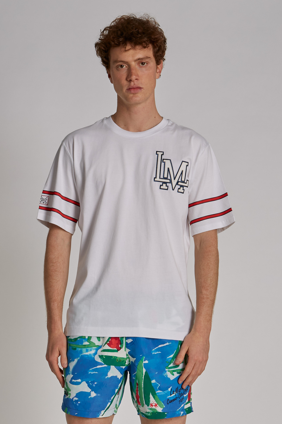 Herren-T-Shirt mit kurzem Arm aus Baumwolle im Regular Fit - Herren | La Martina - Official Online Shop