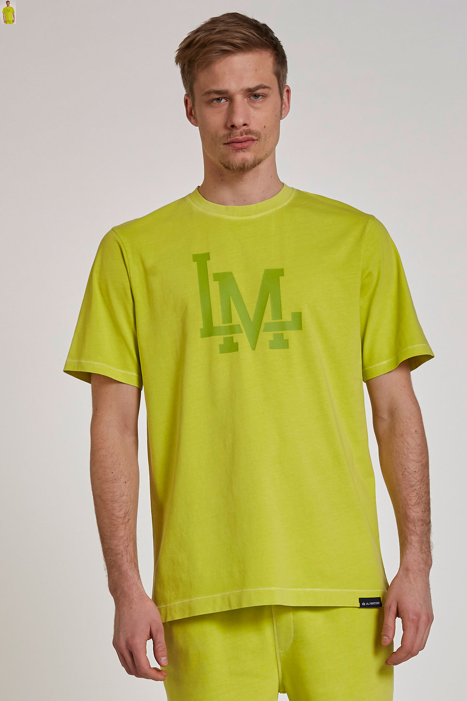 Men's oversized short-sleeved cotton T-shirt - Look | La Martina - Official Online Shop