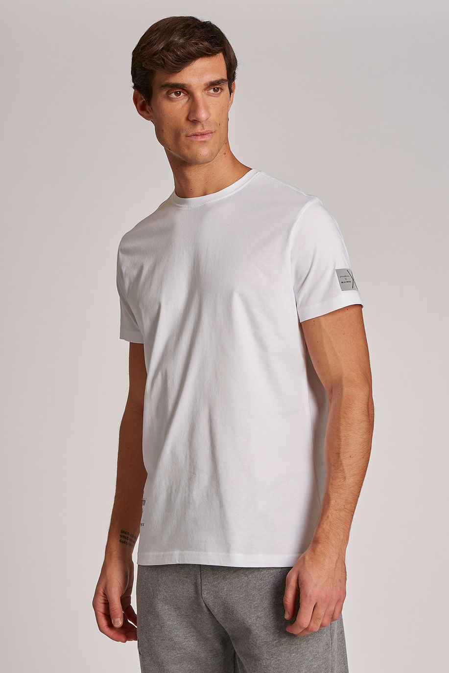 Camiseta de hombre de manga corta de algodón orgánico, corte regular - Pininfarina X La Martina | La Martina - Official Online Shop