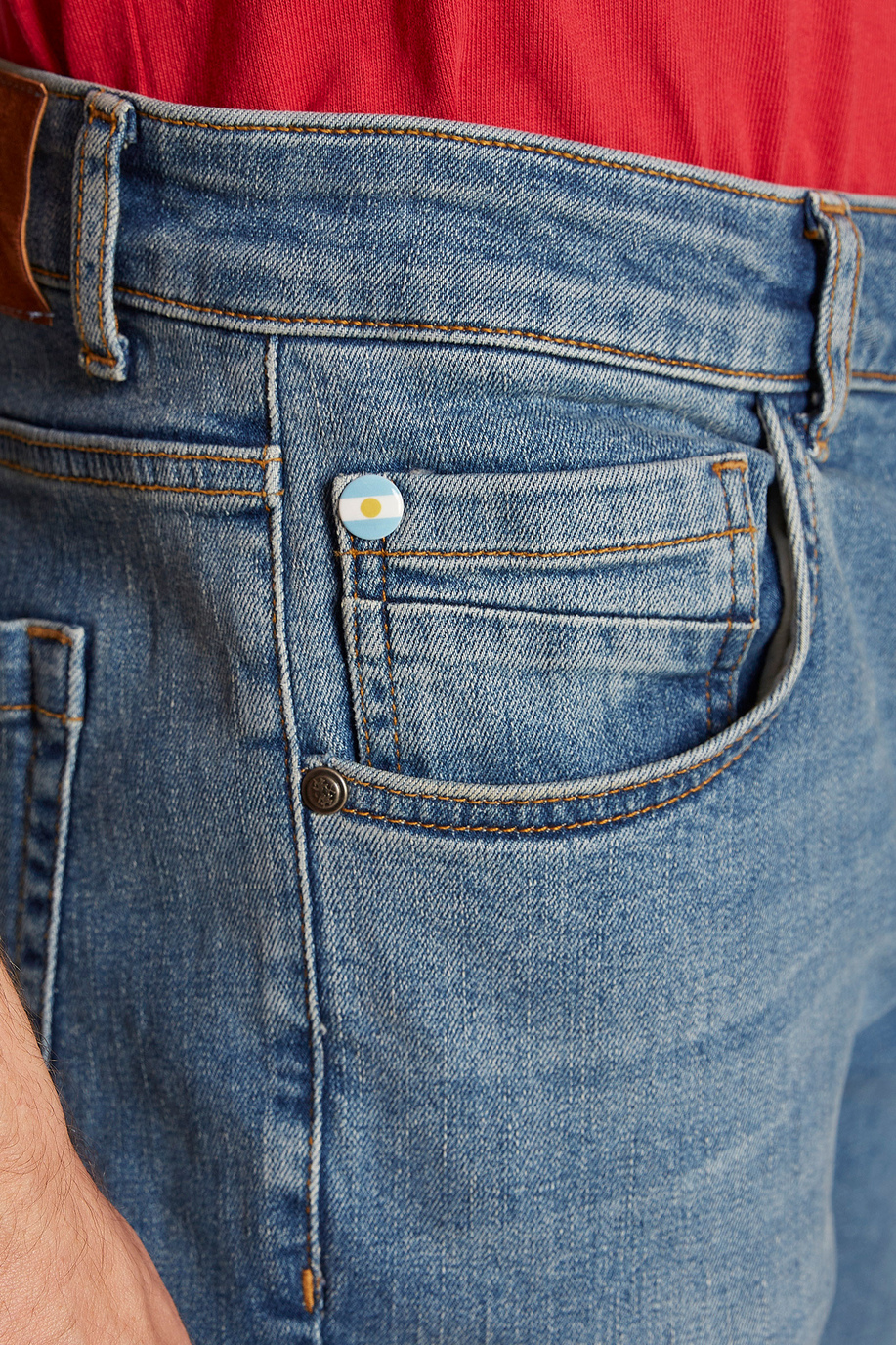 Men's regular-fit stretch cotton jeans