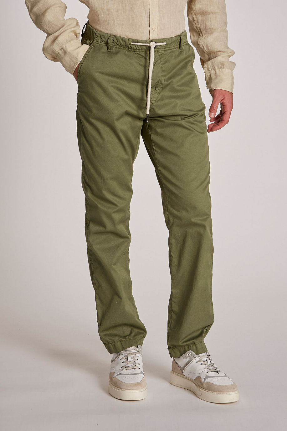Pantalon homme 100% coton coupe classique - Pantalons | La Martina - Official Online Shop