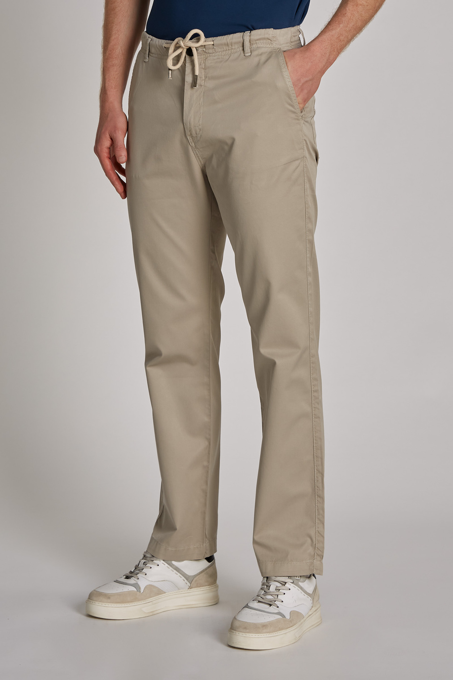 Men's regular-fit 100% cotton trousers - Trousers | La Martina - Official Online Shop