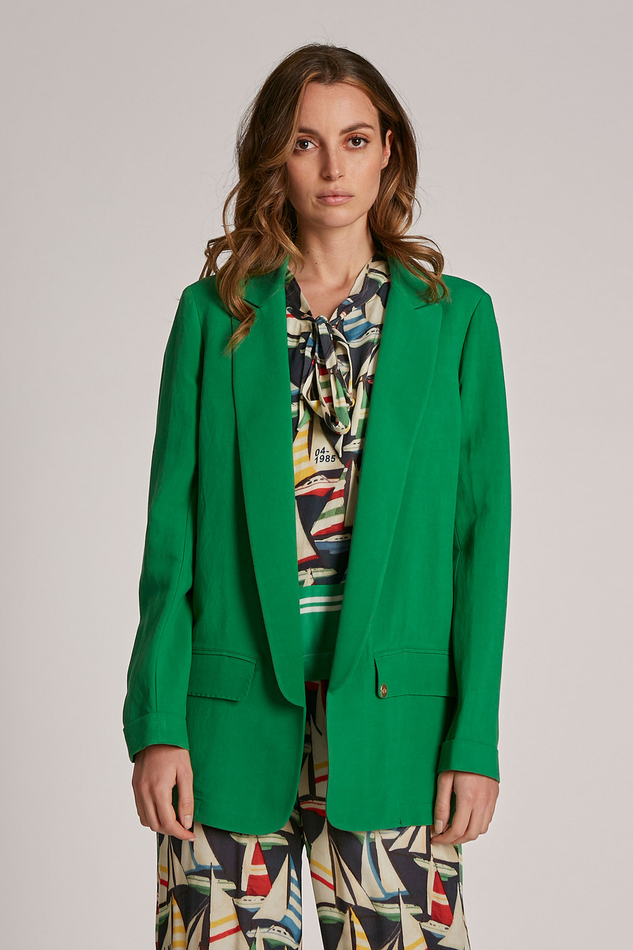 Women's regular-fit soft blazer jacket | La Martina - Official Online Shop