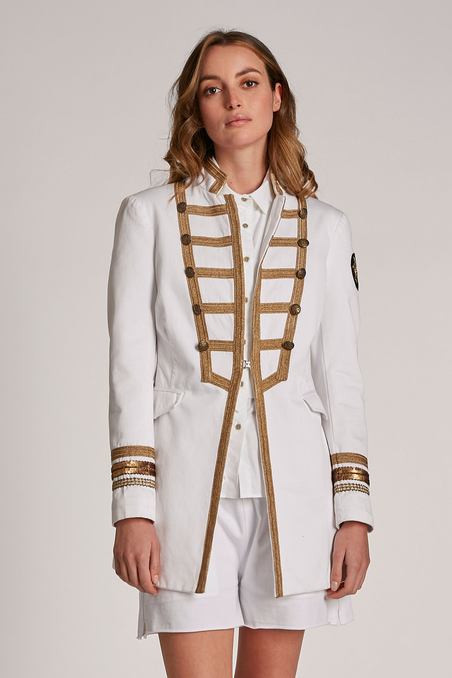 Chaqueta de mujer de algodón, modelo Royal British, corte regular - England | La Martina - Official Online Shop