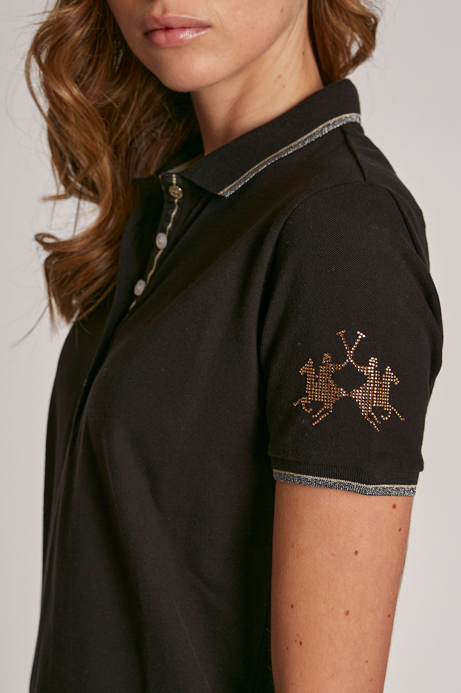 Damen-Poloshirt mit kurzem Arm aus Piqué im Regular Fit